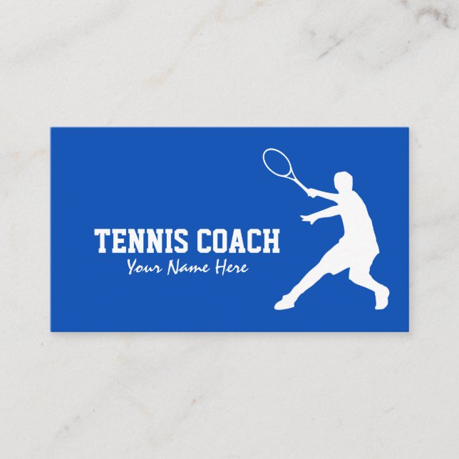 Mall för professionell tennistränares visitkort (Framsida)