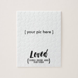 Mall för pussel för fotoram beställnings-