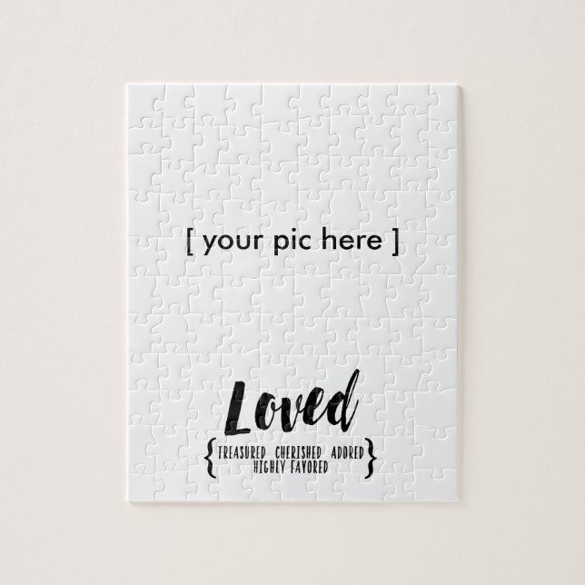 Mall för pussel för fotoram beställnings- (Vertikal)