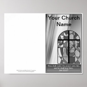 Mall för reprintable Church Bulletin Master Poster