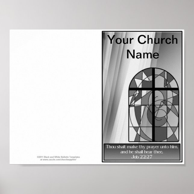 Mall för reprintable Church Bulletin Master Poster (Framsidan)