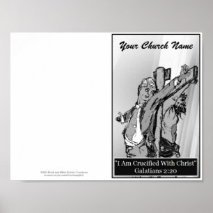 Mall för reprintable Church Bulletin Master Poster