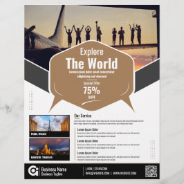 Mall för resebyrå Flyer Brown