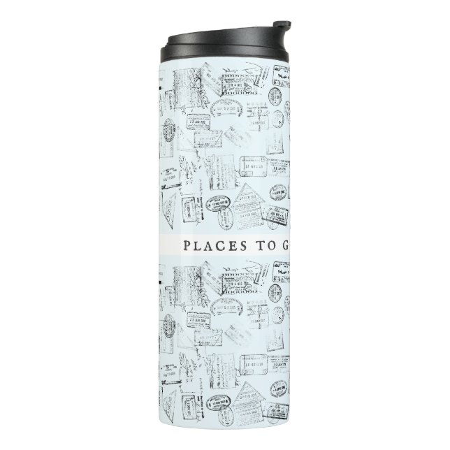 Mall för reseoffert för Passport Frimärke Wanderla (Roterad vänster)