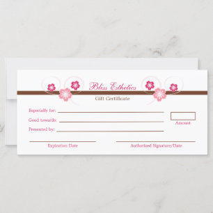 Mall för rosa Sakura Gift-certifikat