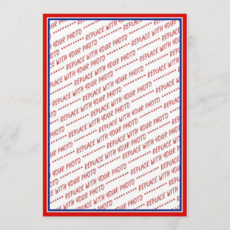 Mall för rött vitt och blått foto-Ram