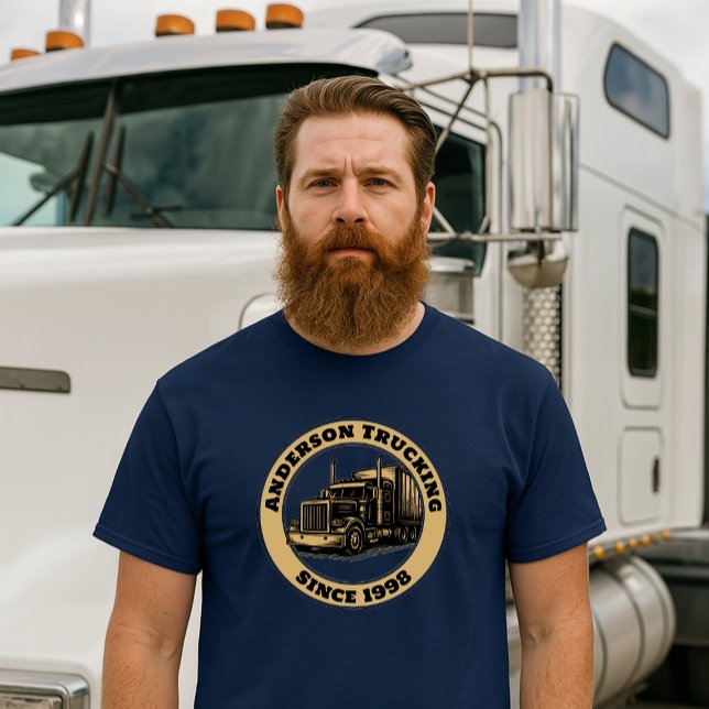 Mall för semitrucktransport t shirt (Skapare uppladdad)