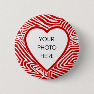Mall för skriptavtryck Heart Gräns-knapp Knapp