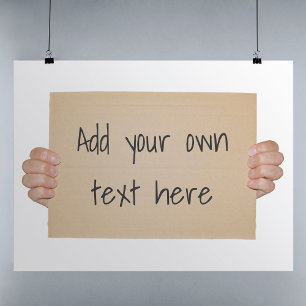 Mall för skyltsignatur för kartong poster