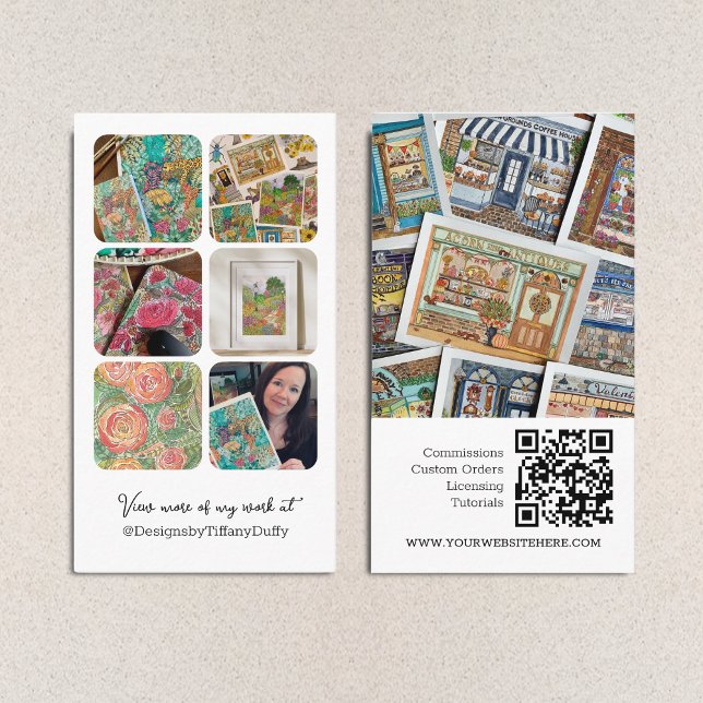Mall för Social-fotomatning med QR Visitkort (Skapare uppladdad)