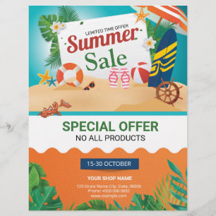 Mall för sommarsälj Flyer