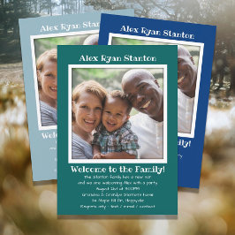 Mall för Sons Adoption Photo Party-inbjudan