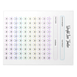 Mall för spårning av anpassadets viktförlust anteckningsblock