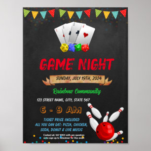 Mall för spelkvällshändelse poster