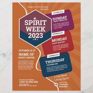 Mall för Sprrit Week Flyer