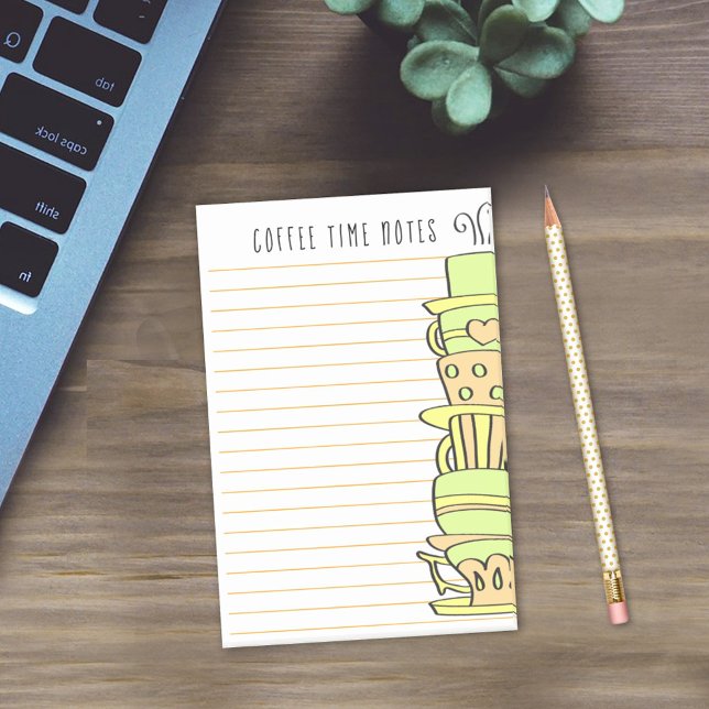 Mall för staplade färgade Pastel Finare Kopp-malla Post-it Block (Skapare uppladdad)