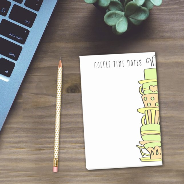 Mall för staplade färgade Pastel Finare Kopp-malla Post-it Block (Skapare uppladdad)