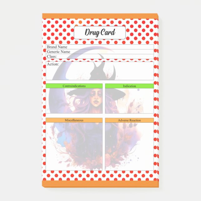 Mall för Student Drug Post-it Block (Framsida)