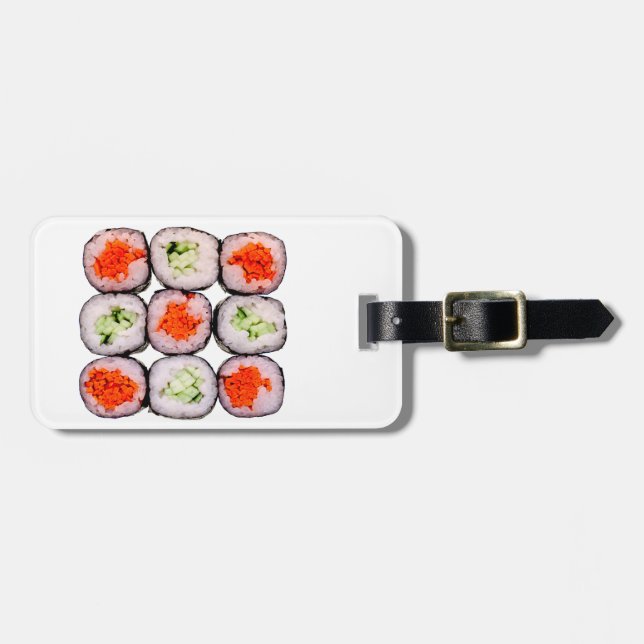 Mall för SushiRolls japansk mat Bagagebricka (Horisontell Framsida)
