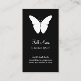 Mall för svart- & vitfjärilsvisitkort visitkort