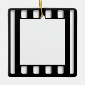 Mall för svartvit filmfilm Ram Julgransprydnad Keramik
