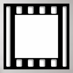 Mall för svartvit filmfilm Ram Poster