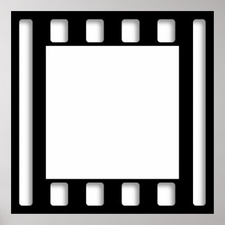 Mall för svartvit filmfilm Ram Poster