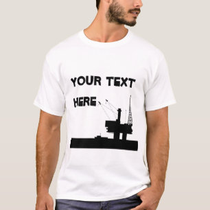 Mall för T-shirt för offshore Oil Manar