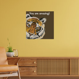 Mall för Tai Chi Tiger Fantastisk Ansikte Poster