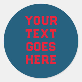 mall för texten här personlig text runt klistermärke