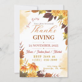 Mall för thanksgiving-middagInbjudan