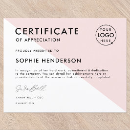 Mall för tilldelning av Logotyp för certifikatets
