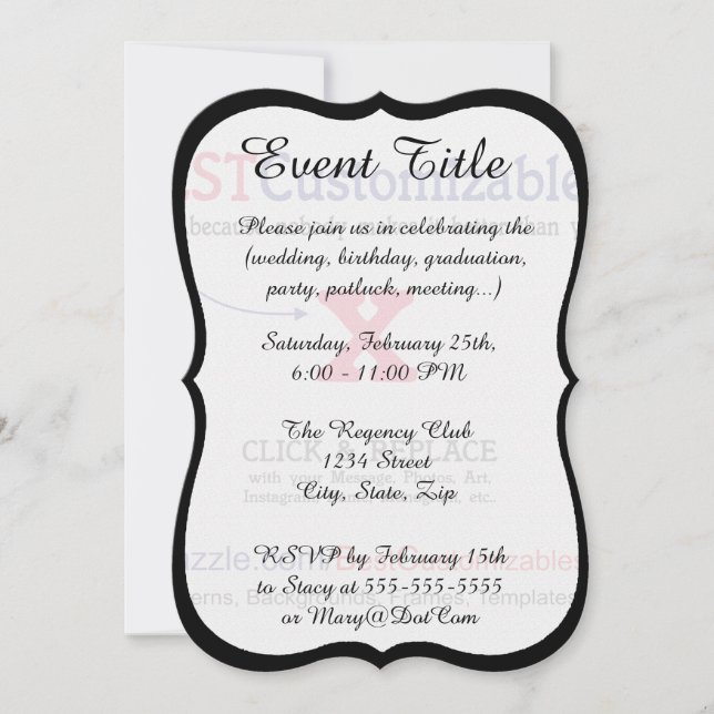 Mall för tom Anpassade (Framsida)