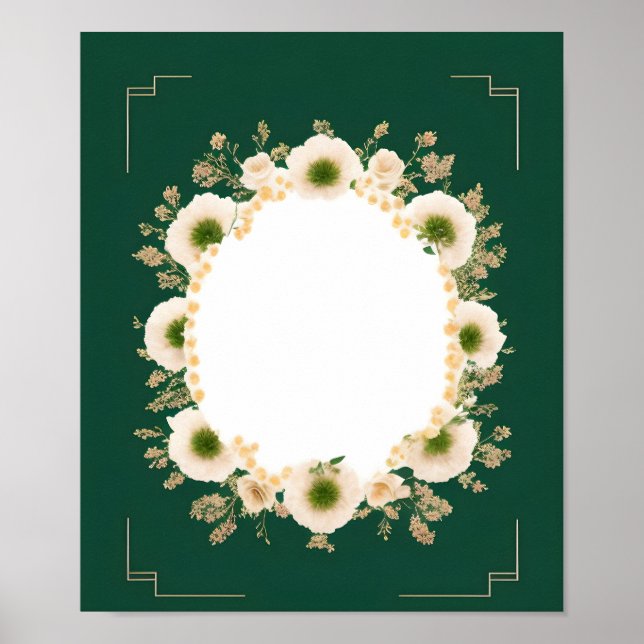 Mall för tomt bröllopsinbjudan poster (Framsidan)