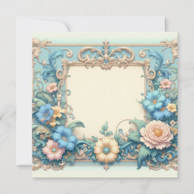 Mall för tomt kort för personlig - inbjudningar (Framsida)