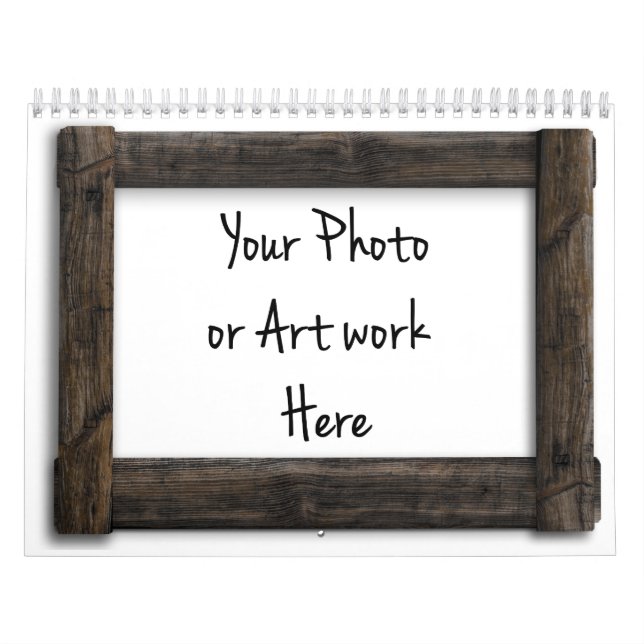 Mall för träträ Ram Kalender (Omslag)