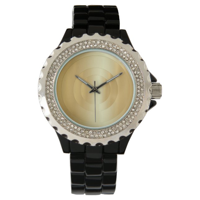 Mall för Trendig för Faux Guld Glamous Elegant Armbandsur (Framsida)