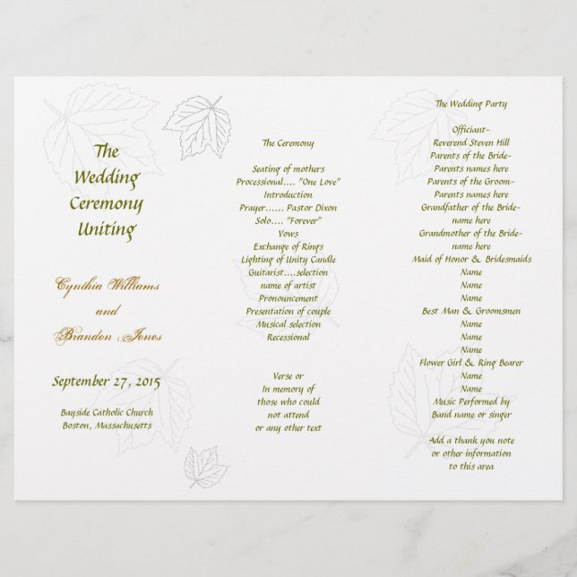 Mall för tri-fold-fördelat program vid fallskärmsf (Framsida)