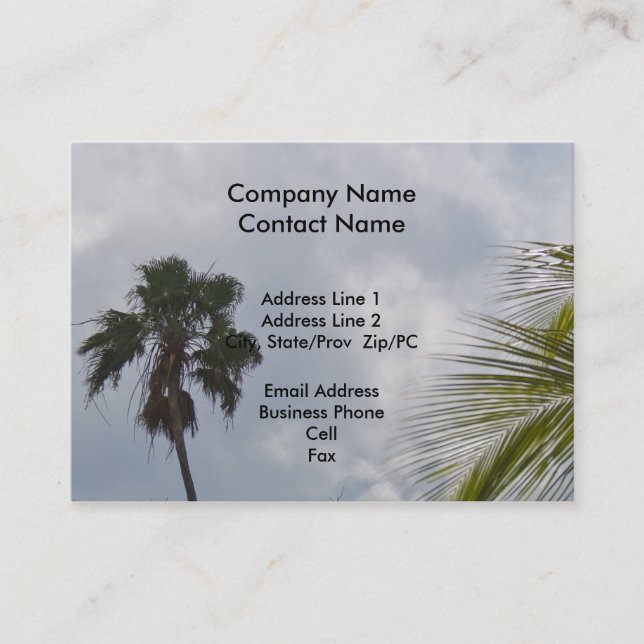 Mall för Tropiskt kort (Framsida)