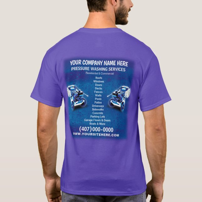 Mall för tryckströmsändring Tvättande strömbrytare T Shirt (Baksida)