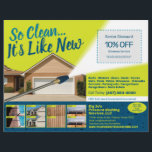 Mall för Tvättande av flygare med tryckstyrka Reklamblad<br><div class="desc">Anpassa och anpassa den här utformningen av professionellen med pekfunktioner som tvättar (strömmar tvättar) till kostym som ditt företag/företag behöver. Detta tryck tvättar visning av mallen bilder av före och efter tryck tvättat yta. Lägg till din logotyp för effektivare märkning. Anpassa kupongerbjudandet på flygplanet för att locka potentiella kunder. Underbar...</div>