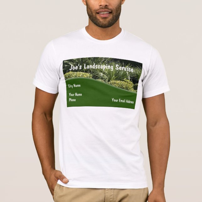 Mall för utformningsskjorta för landskapstjänster t shirt (Framsida)