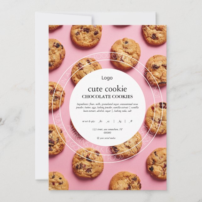 Mall för utskrivbar livsmedelsetikett (Framsida)