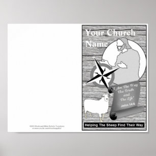Mall för utskrivbara kyrkbulletiner poster