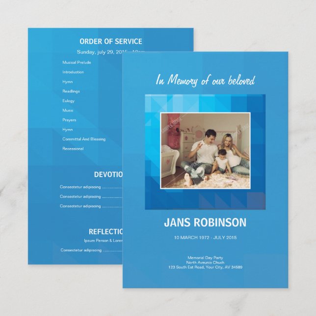 Mall för utskrivbara program (Fram/baksida)