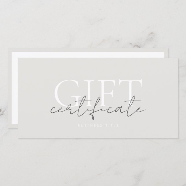 Mall för utskrivbart presentkort som är lätt att a (Fram/baksida)