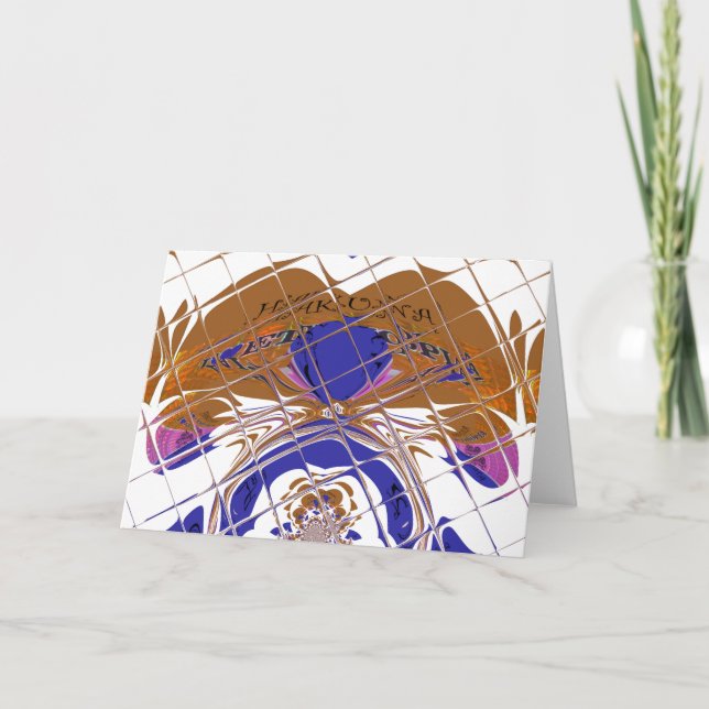 Mall för Vågrät av gratulationskort (Framsida)