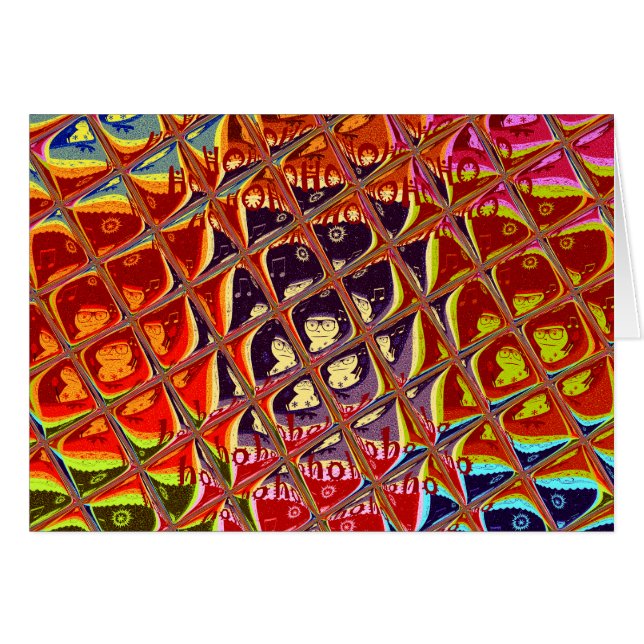 Mall för Vågrät av gratulationskort Hälsningskort (Framsidan Horizontal)