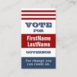 Mall för valpolitik i kampanj visitkort