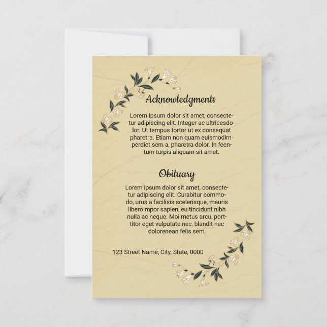 Mall för vanliga programkort (Baksida)